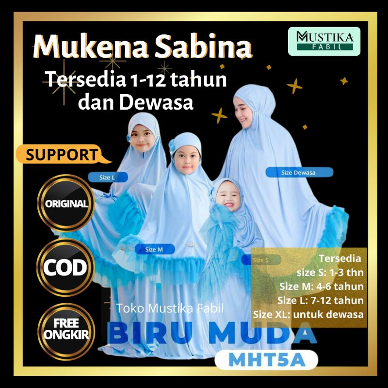 Mukena Mukenah Rukuh Telekung Anak Mukena Anak Baby Bayi Balita TK 1 2 3 4 5 6 7 8 9 10 11 th thn Ta