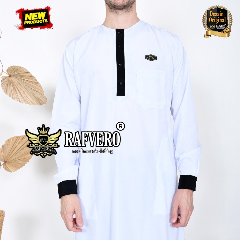 Gamis Muslim Pria Jubah Dewasa Original Rafvero Al Mannaf