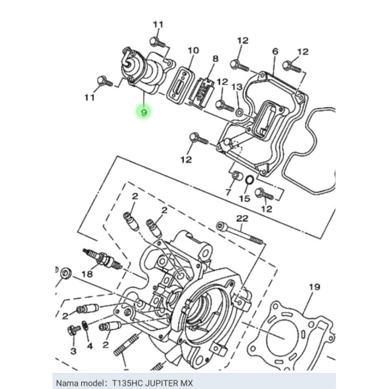 AIR CUT VALVE AIS JUPITER MX VIXION OLD  ASLI ORI YAMAHA 1S7 E4840 00