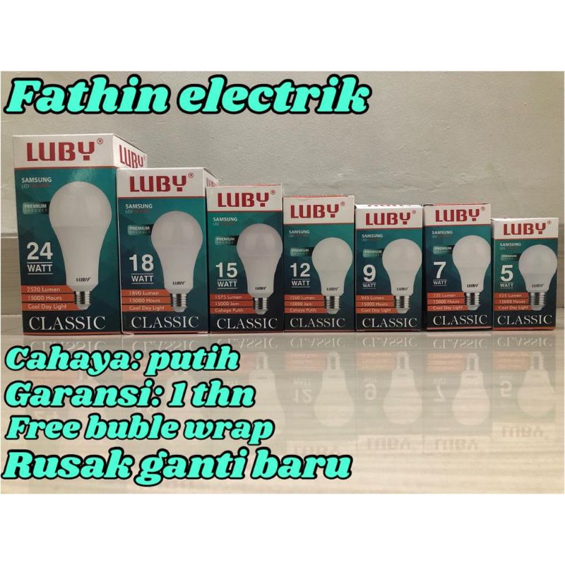 BOHLAM LED LUBY CLASSIC CAHYA PUTIH PAKET 10 PCS 5 WATT