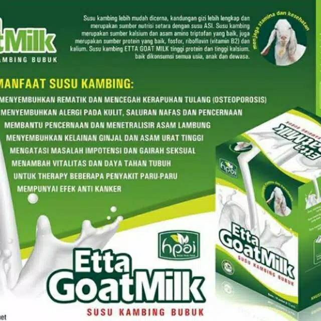 Susu Kambing Etta Goatmilk Egm Hpai