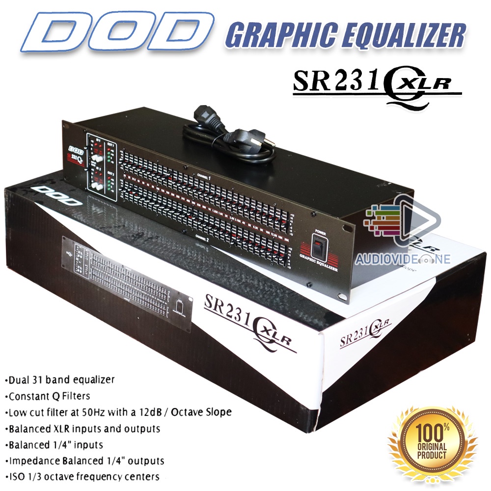 Equalizer DOD SR231 Ekualiser Audio 2 x 31 Band Graphic SR231XLR Original
