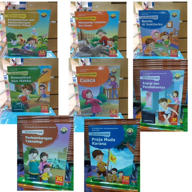 Buku teks tematik terpadu kelas 3 SD/MI K13 Revisi jilid 3A,3B,3C,3D,3E,3F,3G,3H.-Yudhistira