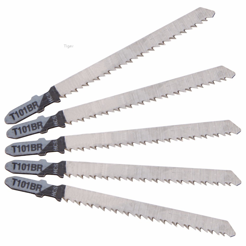Tiger 5pcs T101br Jigsaw Blades Down Cut Worktop Wood Cutting For
