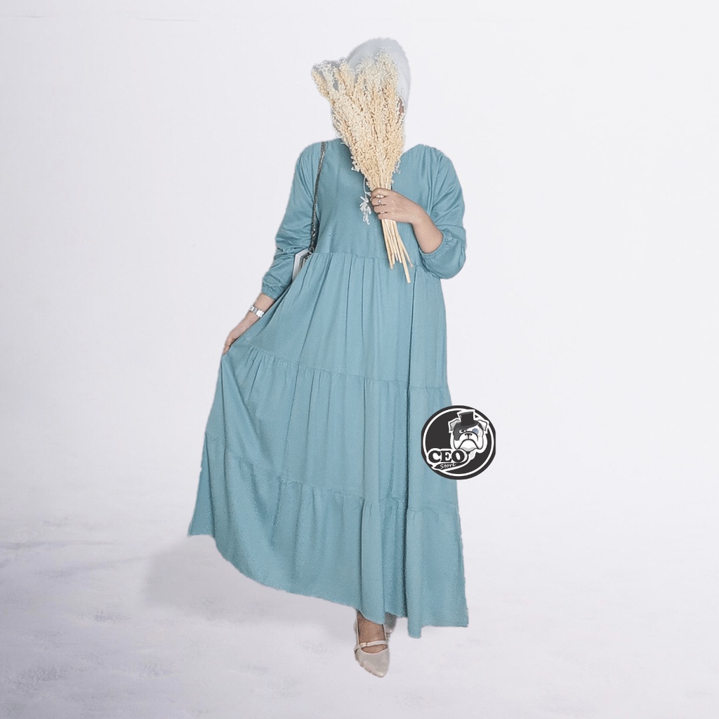 AUFA MIDI DRESS // GAMIS SUSUN BUSUI FRIENDLY / MIDI DRESS RAYON / GAMIS BUSUI / GAMIS SUSUN PREMIUM / DRESS WANITA MUSLIM / GAMIS