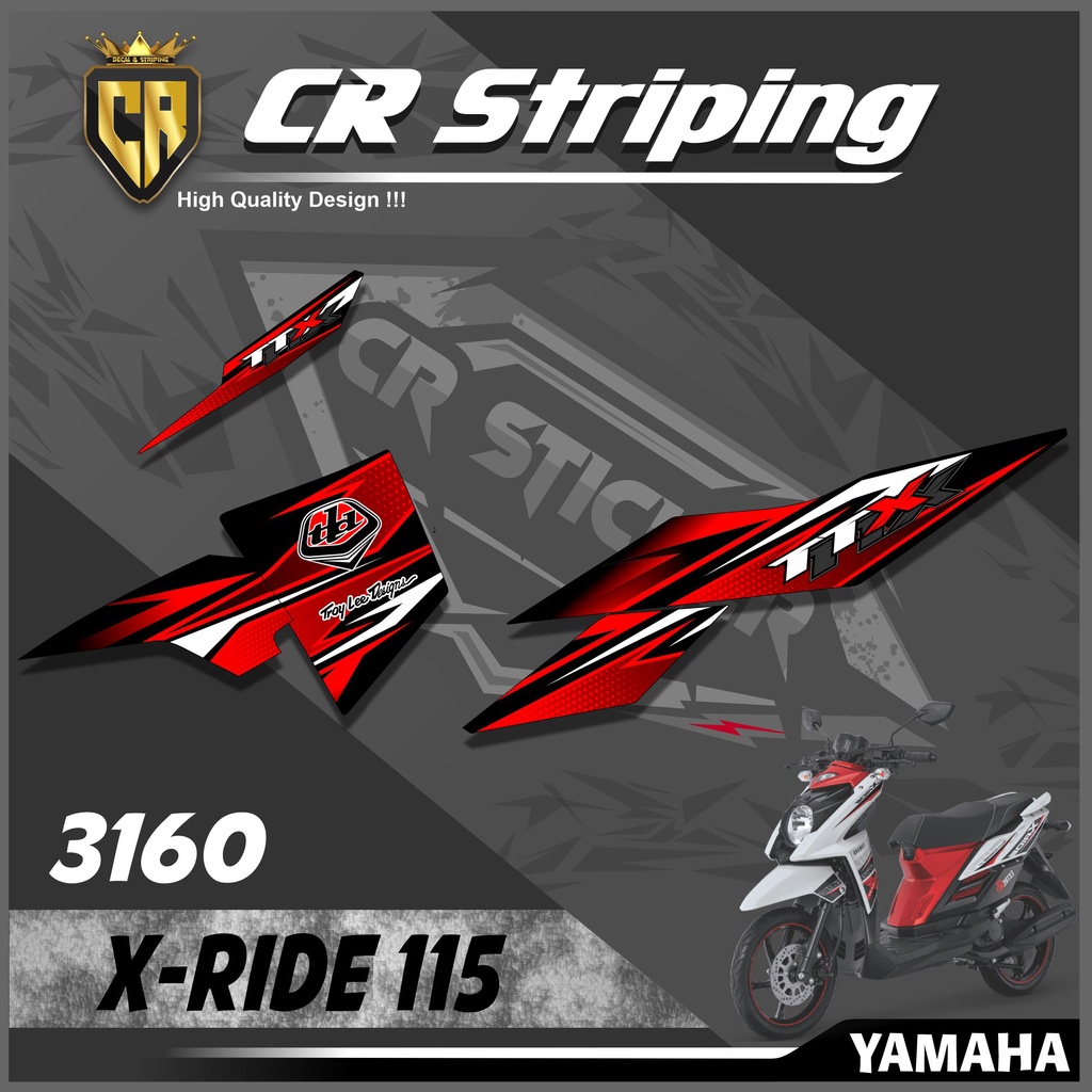 Sticker Striping Lis X-RIDE 115 Variasi Semi Full - Sticker Striping X Ride |CODE A3160