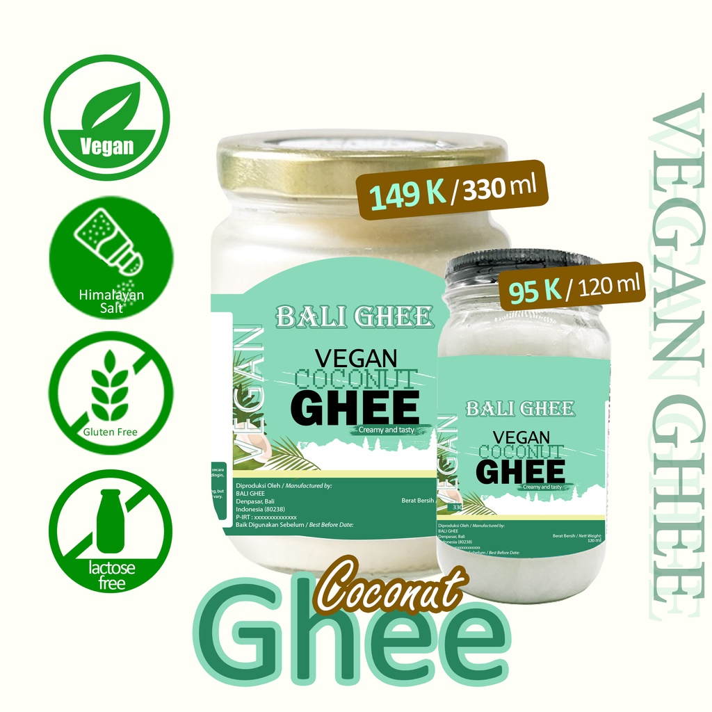 

VEGAN GHEE / Minyak Samin Vegan Premium I BALI GHEE I Halal I Virgin Coconut Oil I Sehat