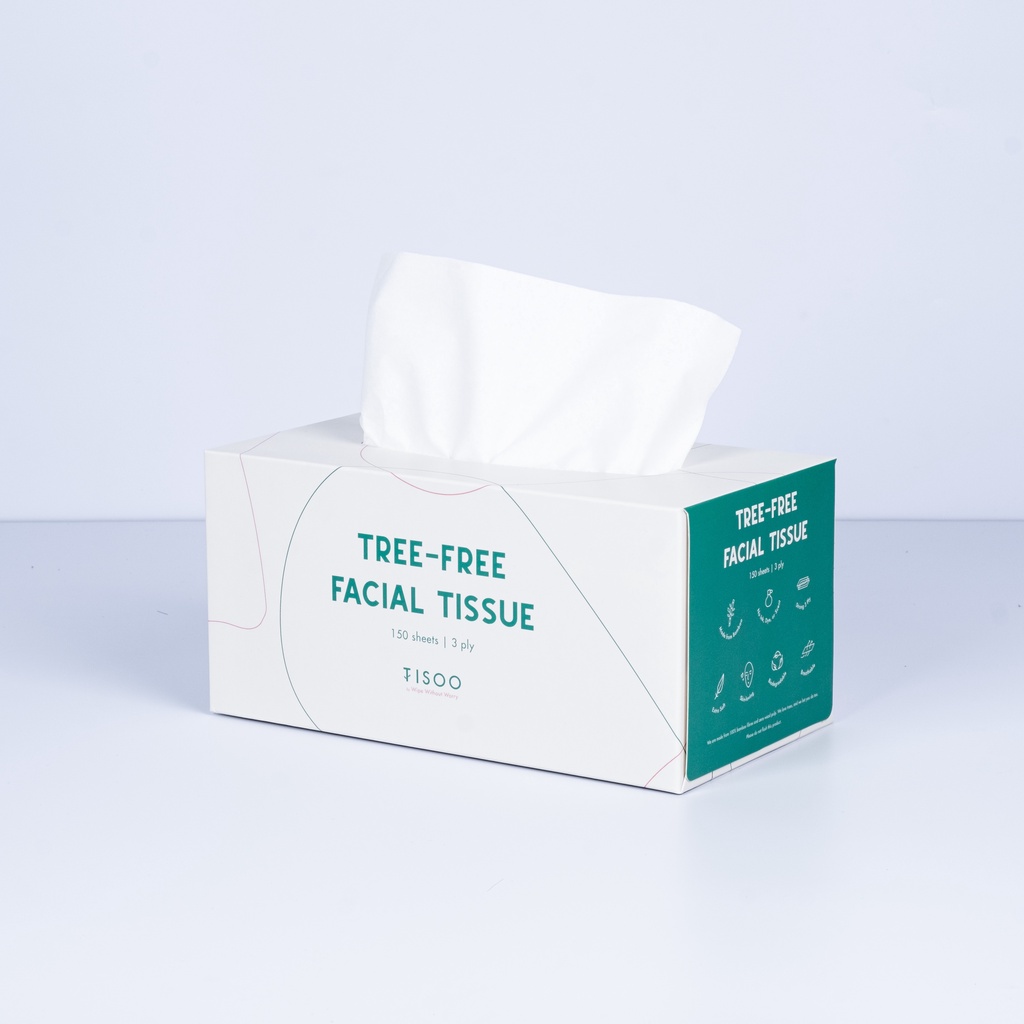 TISOO Facial Tissue Pack of 6 Bamboo Tissue / Tisu Bambu / Tisu Wajah