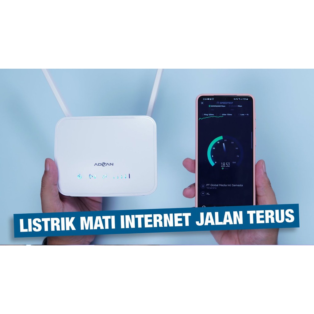 Telkomsel Orbit Data 50GB Advan CPE Router Hybrid 4G LTE + WLAN Modem Wifi 300Mbps Baterai 2000mAh