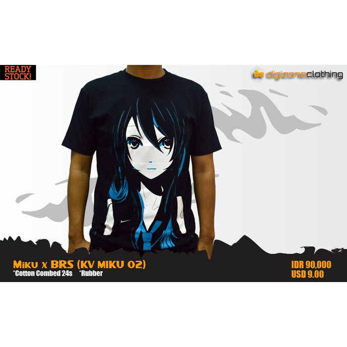 Miku x BRS T-shirt (Kaos Vocaloid) Hatsune Miku - KV MIKU 02)