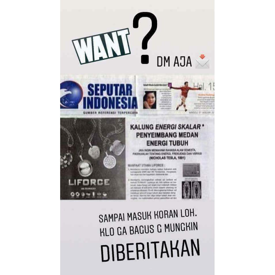 Kalung Kesehatan KK Liforce Original - Ready Stock