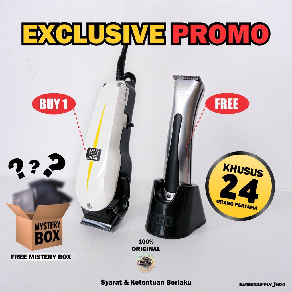 Wahl Super Taper Kabel Komplit Combo Wahl Beret Cordless Original