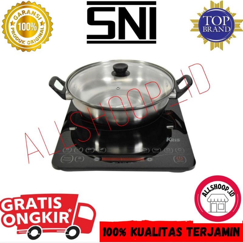Kris Kompor Listrik Induksi Dengan Panci - Hitam