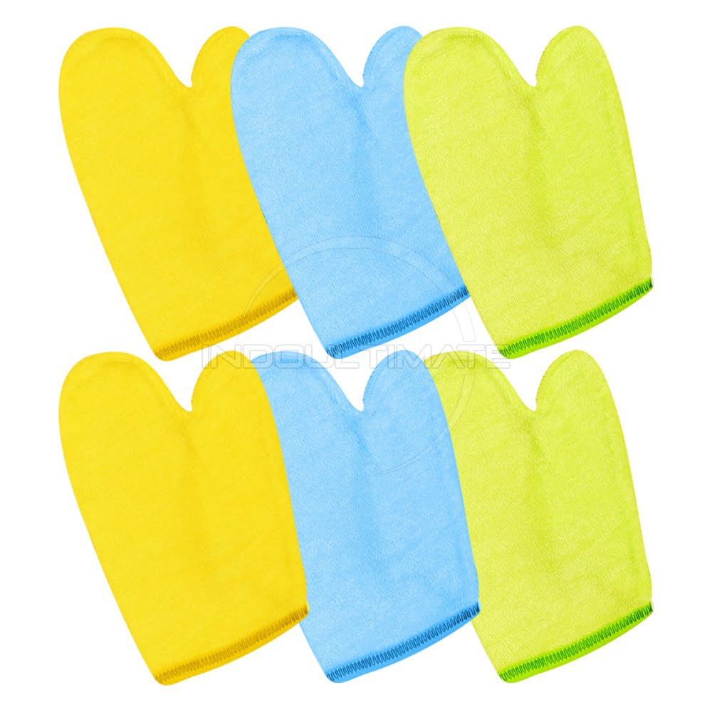 6Pcs Waslap Bayi Single Layer WL-03 Lap Mandi Bayi Wash Lap Jari Bayi Waslap Wash Lap Mandi Bayi