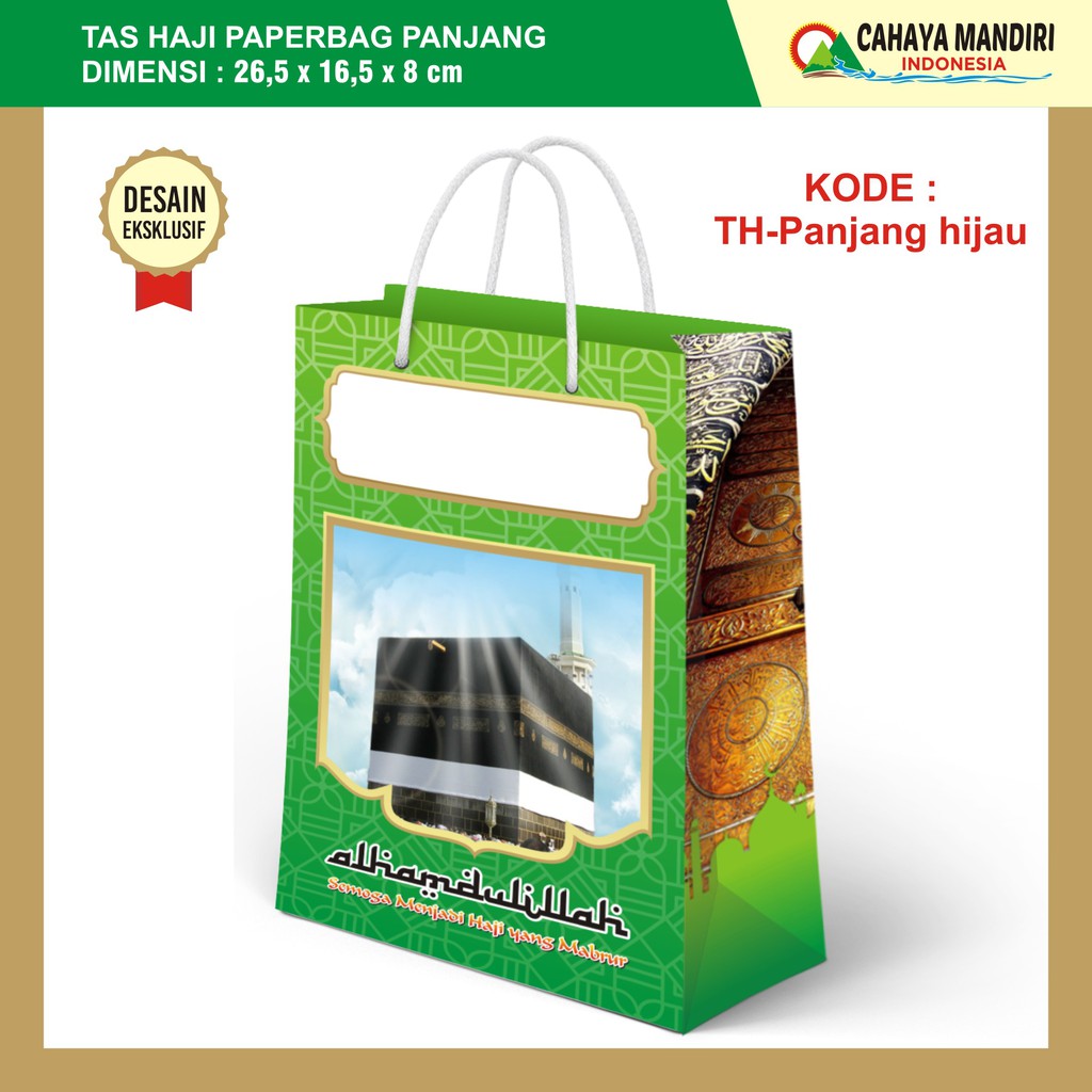 

TAS OLEH-OLEH HAJI + Nama Jama'ah - Paperbag - Panjang