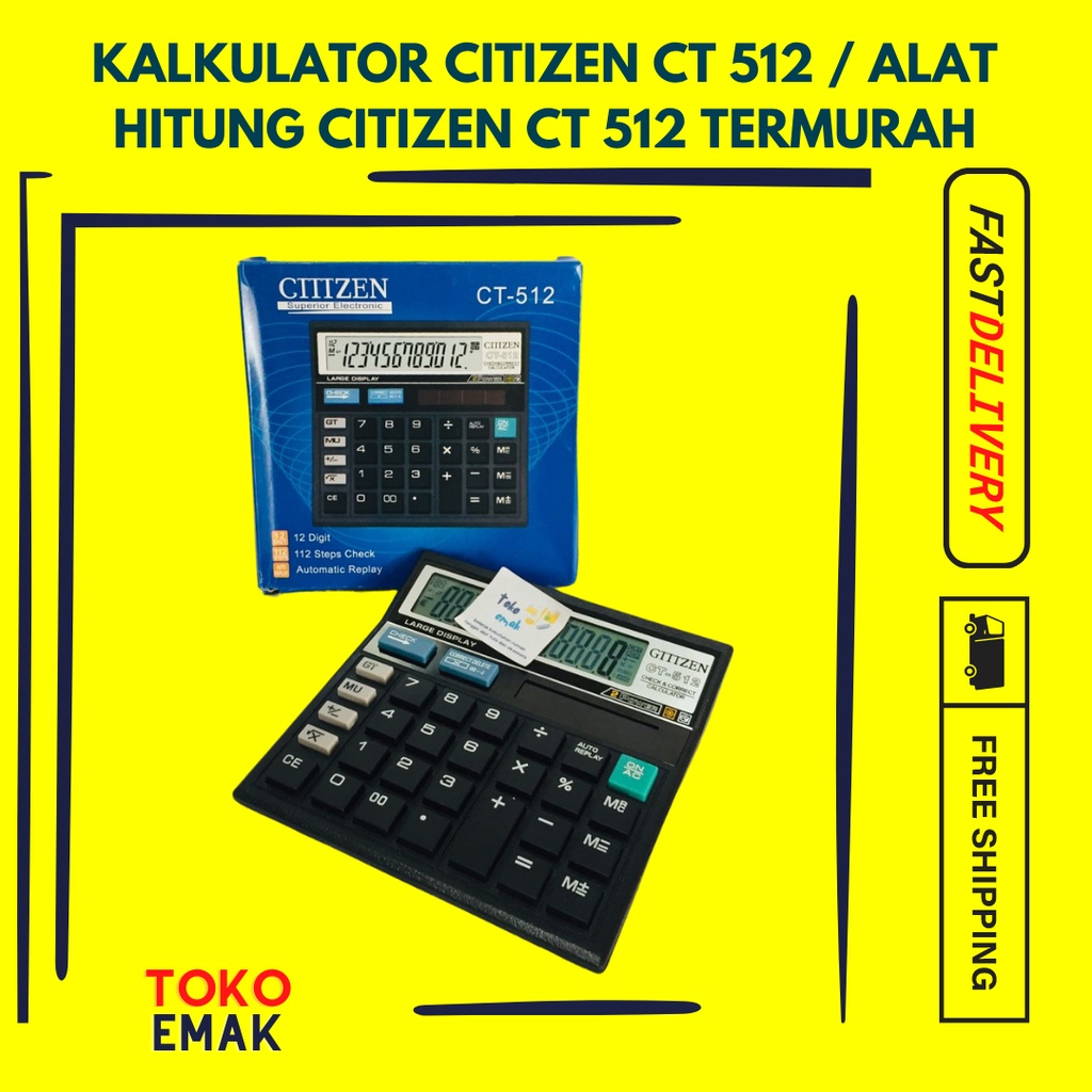 

KALKULATOR CITIZEN CT 512 / ALAT HITUNG CITIZEN CT 512 TERMURAH
