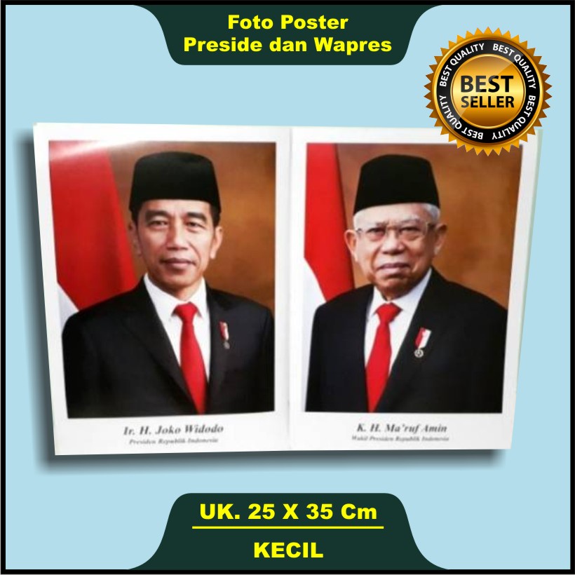 Foto Poster Presiden dan Wakil Presiden 2019 - 2024 (Uk. Tanggung)