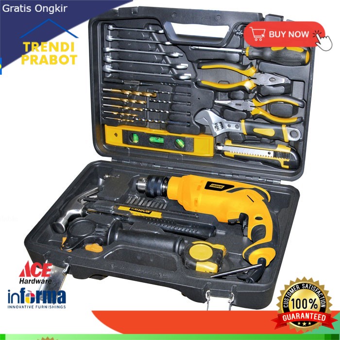 Krisbow Set Bor Listrik Beton 600 W 37 Pcs