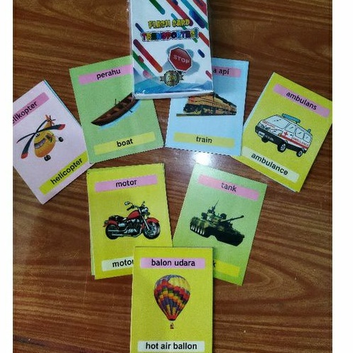 

Flashcard Kartu Pintar Anak Mengenal Transportasi