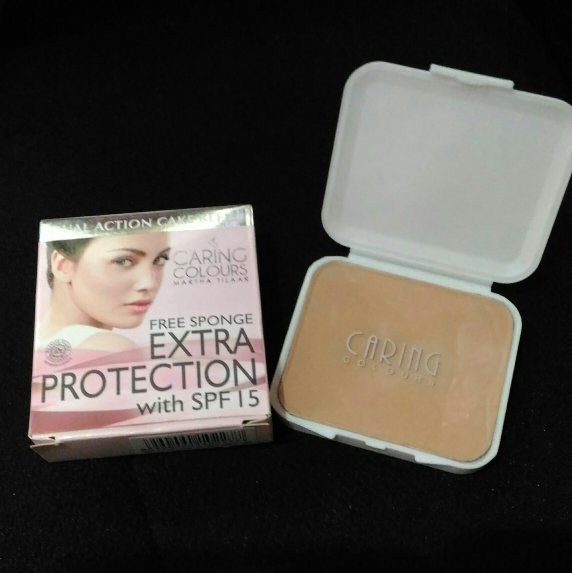 Caring Colours Dual Action Cake Extra Protection - Bedak reffil caring extra protection