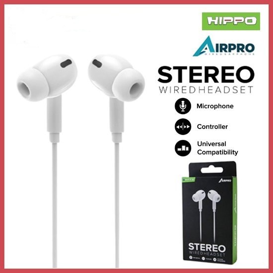 Headset With Mic HIPPO AIRPRO Headset Stereo Earphone Jack 3.5mm