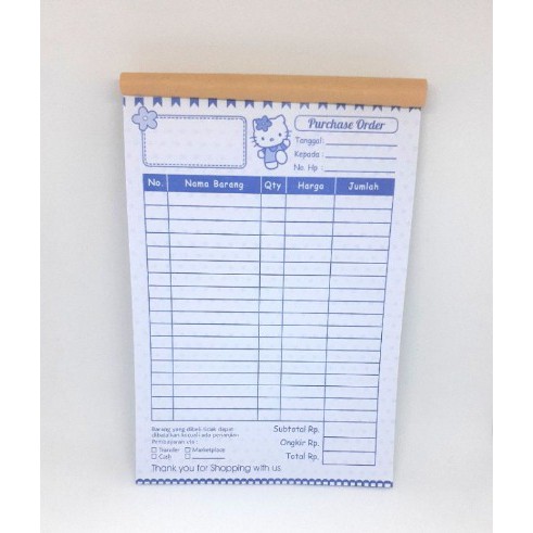 

Nota olshop/Nota 1 ply/Nota murah 1/4folio