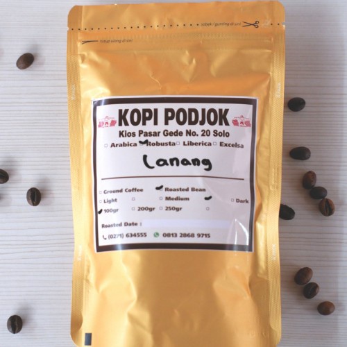 

Kopi Robusta Lanang khas Toko Podjok Solo 250 gr - Grind