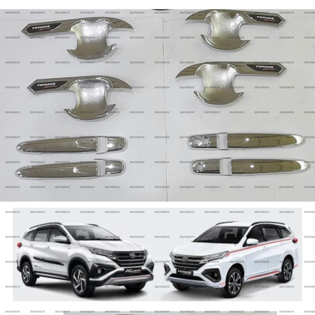 Paket Outer Handle Cover All New Rush Terios GR SPORT 2018 2022 Up Activo Hitam Chrome