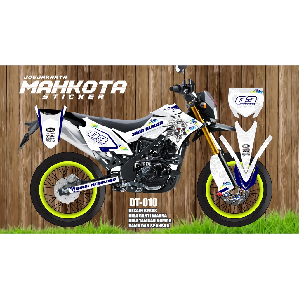 Decal dekal stiker striping kawasaki dtracker 150