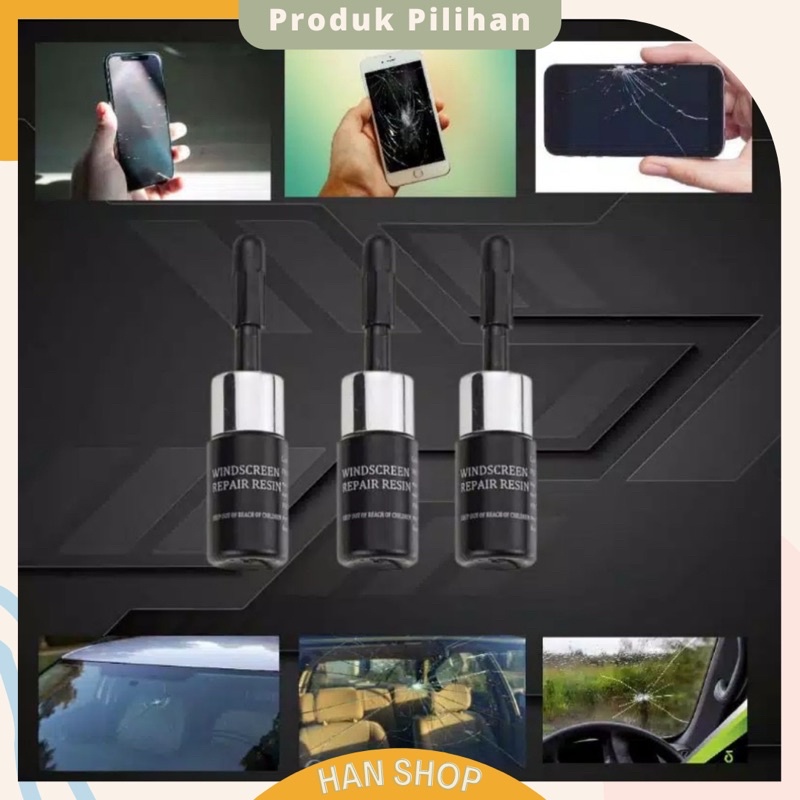 Lem Kaca Mobil & Lem Kaca Layar Hp Smartphone Retak Lem Kaca Akuarium GLASS REPAIR Serbaguna Import 