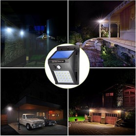 Lampu Solar Sensor Gerak Outdoor Weatherproof 40 LED - L40 - Black