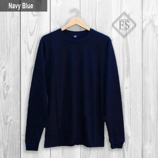 Kaos Polos Panjang Biru Navy Desain Kaos Menarik Kaos Polos Panjang Biru Navy Desain Kaos Menarik