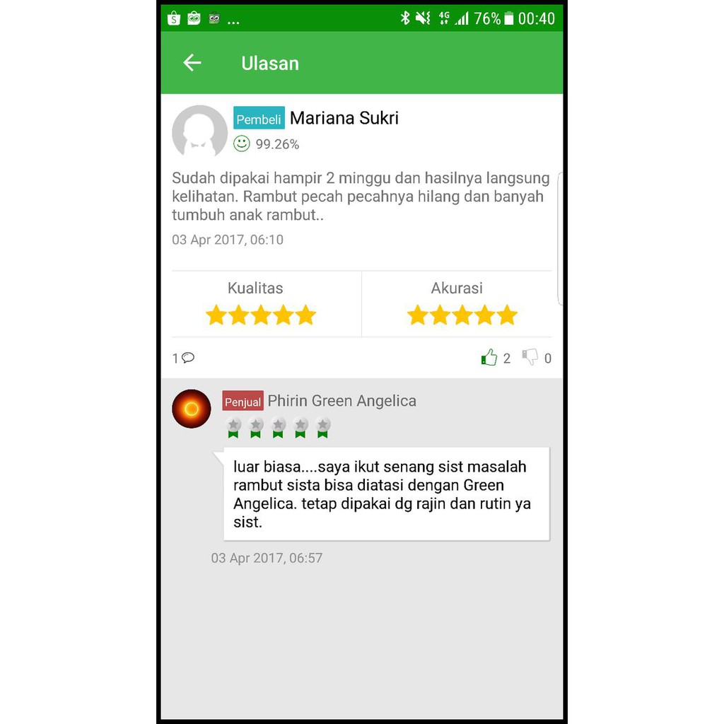 Best Price - Green Angelica Penumbuh Rambut Green Angelica Penumbuh Rambut