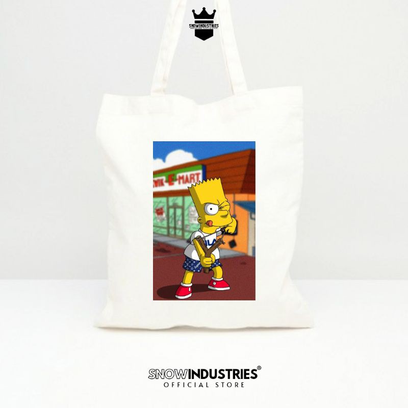 Tote Bag Wanita Pria Kanvas Baby Premium The Simpson