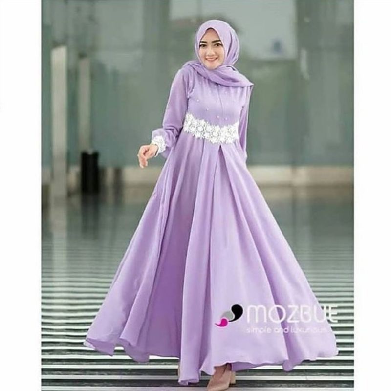 PALOMA Dress - Bisa COD Baju Gamis Dress Busui Brukat Brokat Mutiara Remaja Wanita Perempuan Ibu Mus