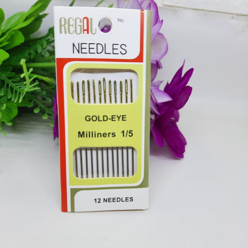 JARUM JAHIT isi 12pcs JARUM JAHIT REGAL GOLD-EYE MILLINERS 1/5 &amp; 3/9