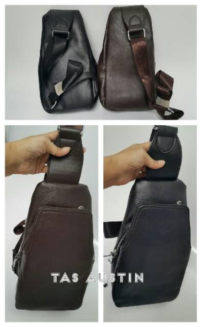 [IMPORT] Tas Selempang Kulit Pria AUSTIN (Ada Bolongan Mp3) MAR2