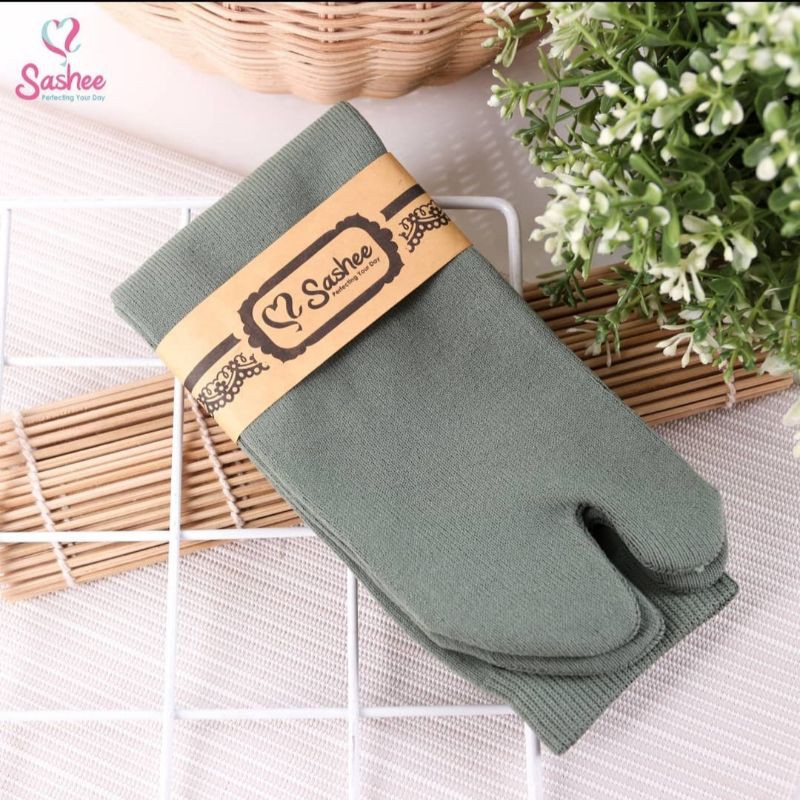 Sashee Kaos Kaki Jempol Basic-Greentea