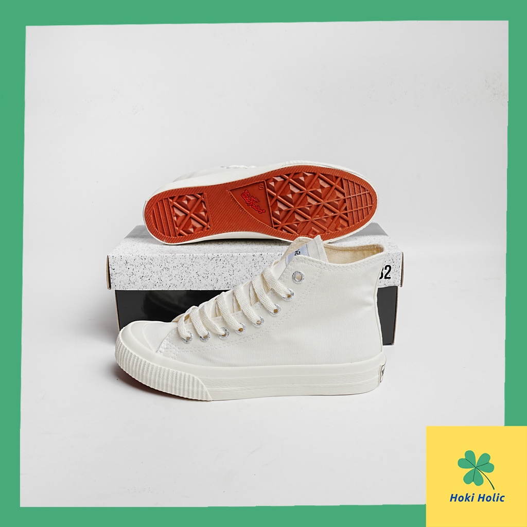 Warrior Venus HC High Original 100% - Sepatu Vulcanized Canvas Pria/Wanita Warrior Original Termurah - Warna Black dan White