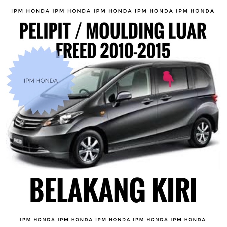 SZY Pelipit Moulding Pintu Kaca Jendela LUAR Honda Freed 2009 2010 2011 2012 2013 2014 2015