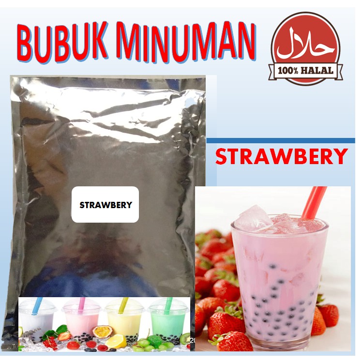 

Bubuk StrawberyPremium/Powder Rasa Strawbery/Bubuk Minuman Strawbery/Bubuk Premium 1kg