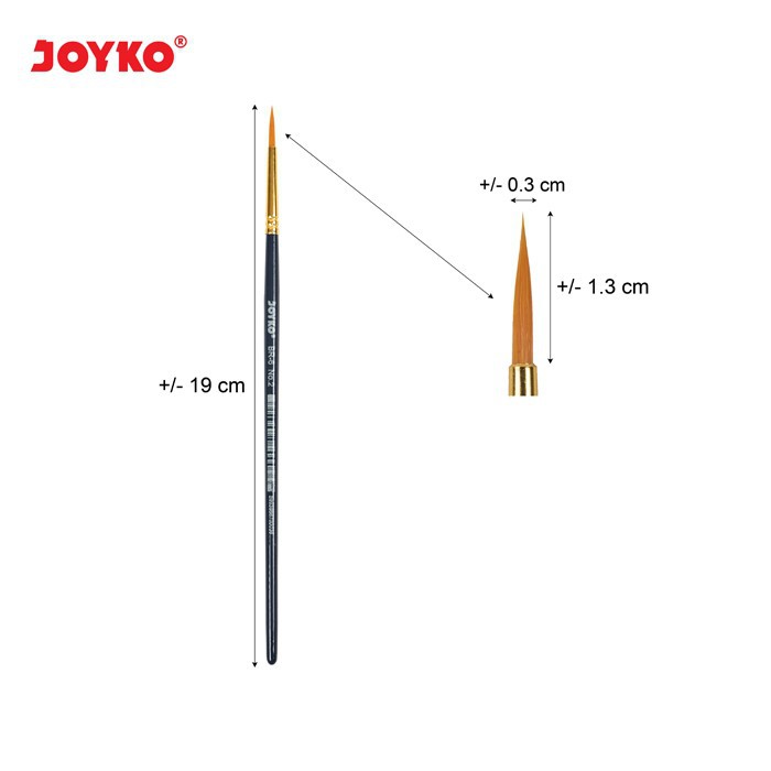 

Brush Kuas Cat Air Cat Minyak Lukis Acrylic Joyko BR-6 No.2 1 Pcs