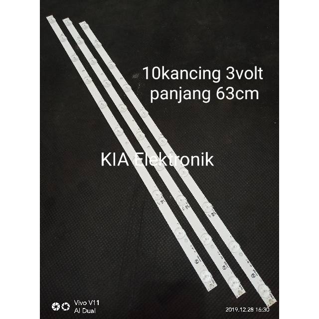 Grosir Lampu Led Backlight TV Polytron 10kancing 3volt 10led 3v Alternatif TV Polytron 32inc modif
