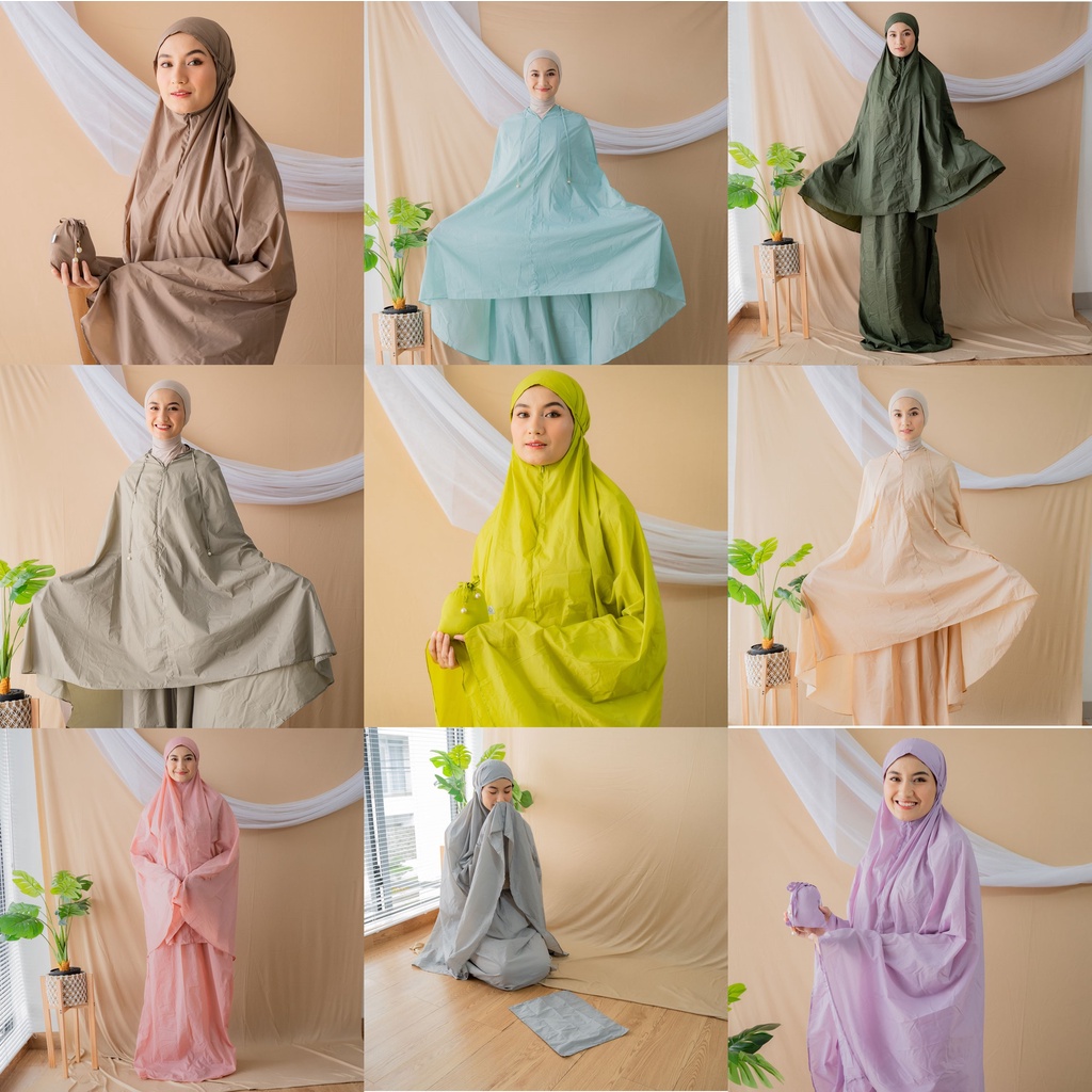 [BEST SELLER] ALIF Mukena Travel 2in1 Mukena Mini Parasut Premium Korea ALF By ALIF