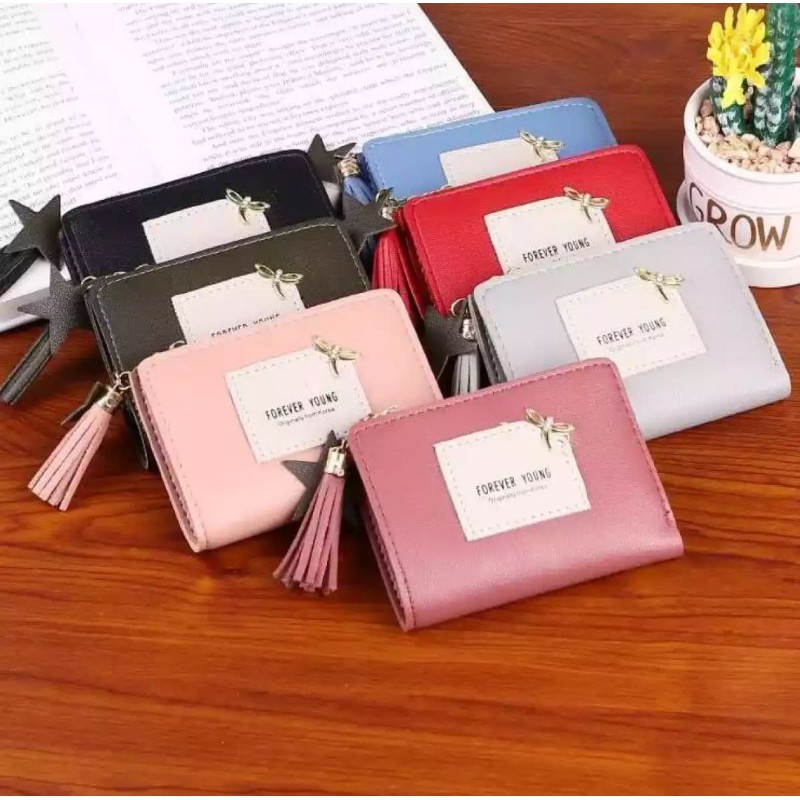 D205 COD DOMPET WANITA IMPORT LIPAT MINI MURAH DOMPET KECIL LUCU CANTIK