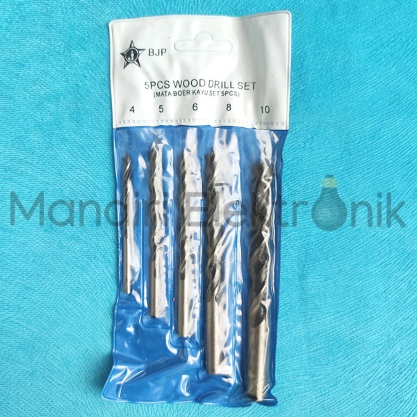 Mata Bor Kayu Set Wood Drill Set 5pcs 4mm 5mm 6mm 8mm 10mm