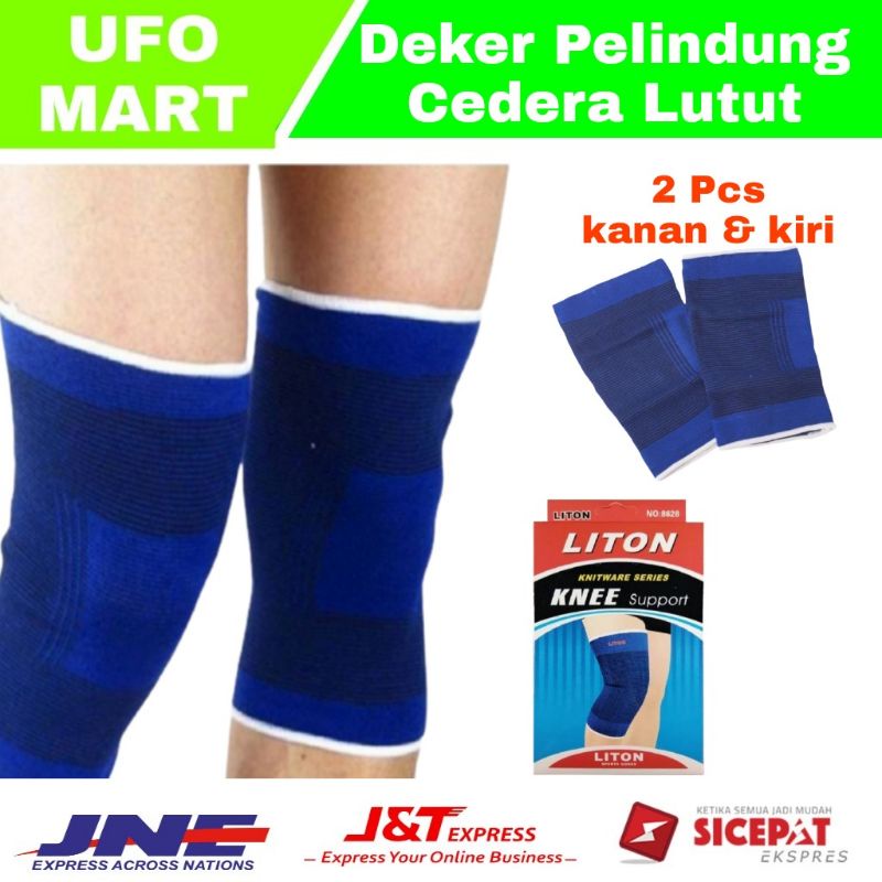 deker pelindung cedera lutut kaki sepasang kanan dan kiri deker lutut futsal voli original kneepad f