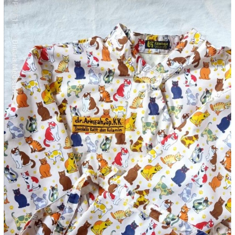 APD waterprooof motif | gown apd termasuk cap