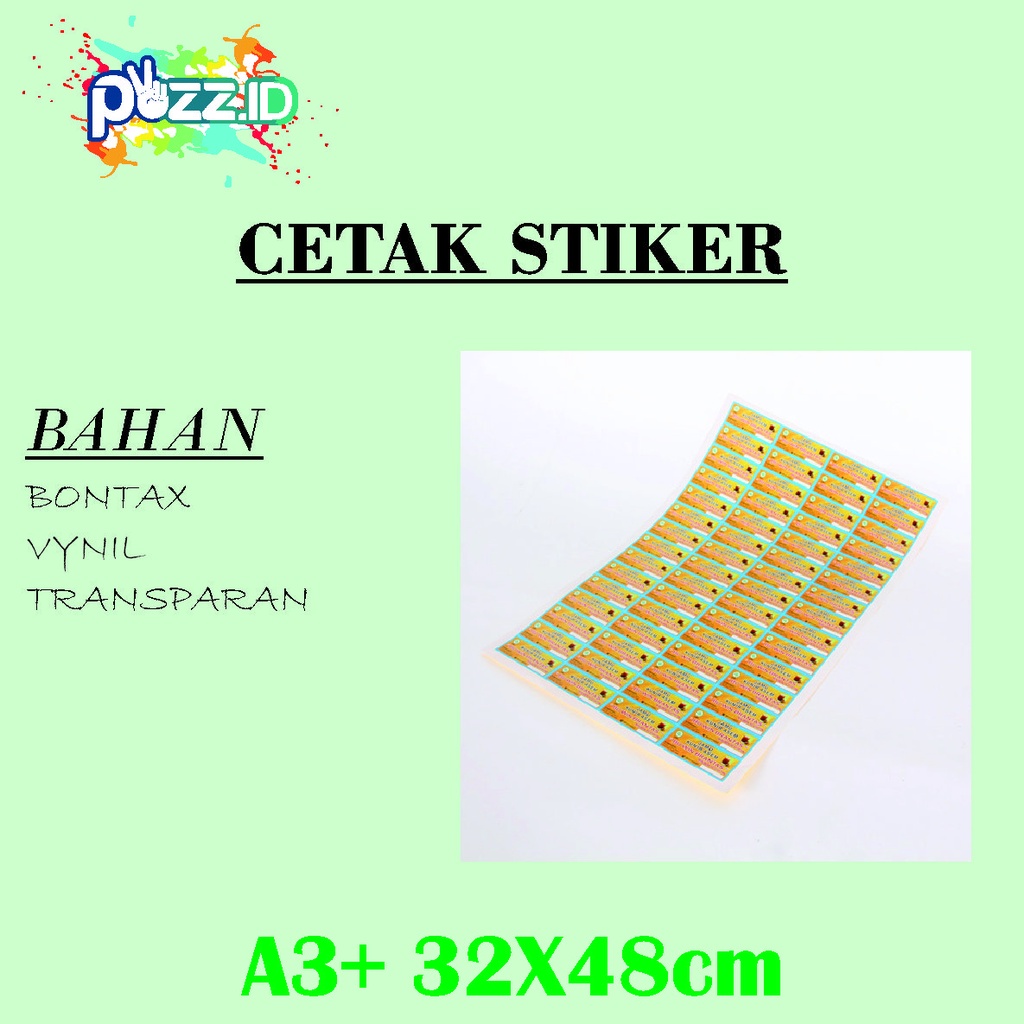 

[LANGSUNG JADI] - CETAK STIKER ONLINE UKURAN 32 CM X 48 CM