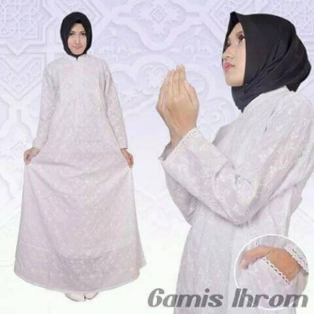 Gamis ihrom wanita khusus jumbo (2L - 5L)